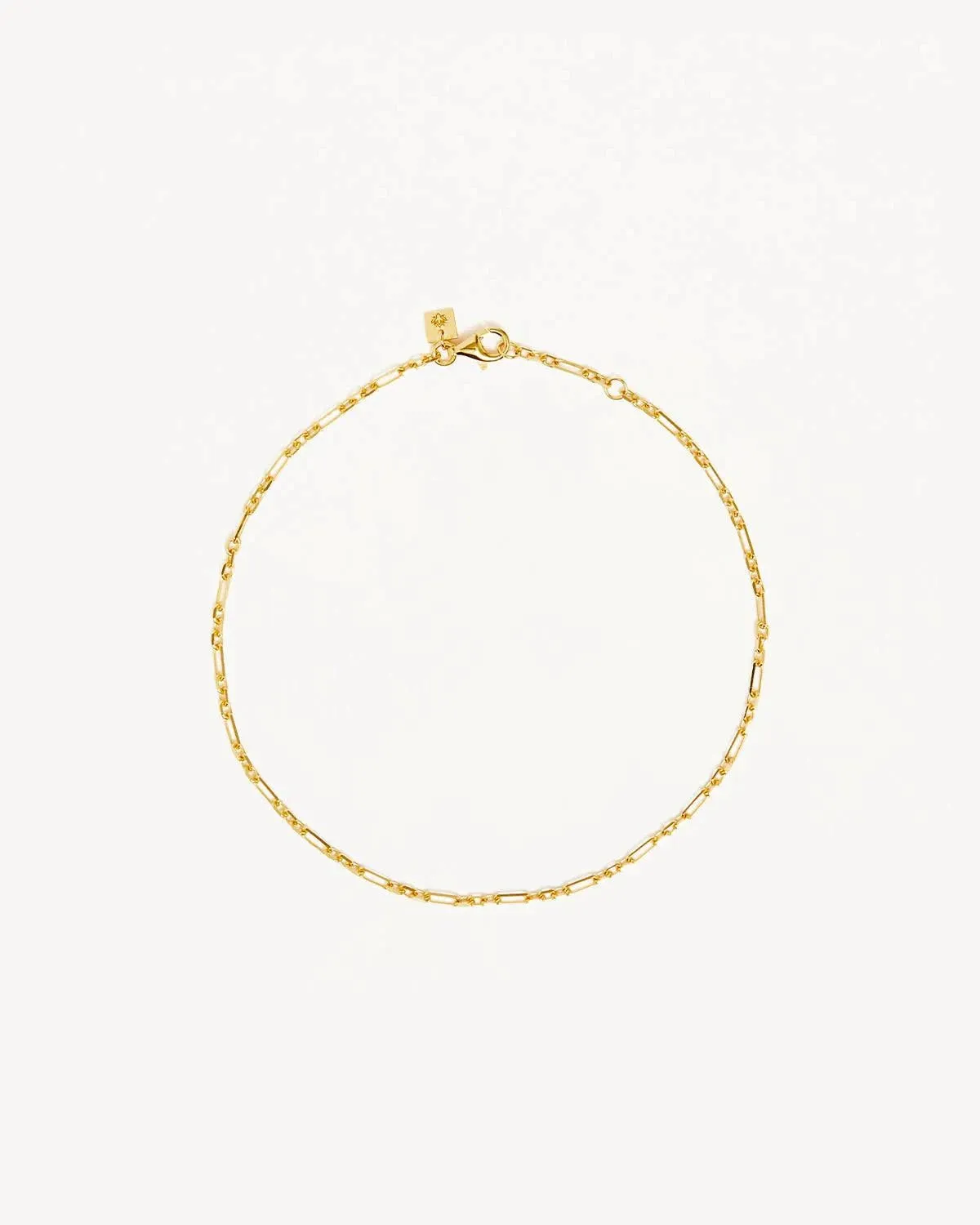 By Charlotte Mixed Link Chain Anklet 18k Gold Vermeil