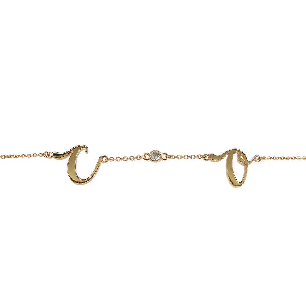Calligraphy Letter Bracelet