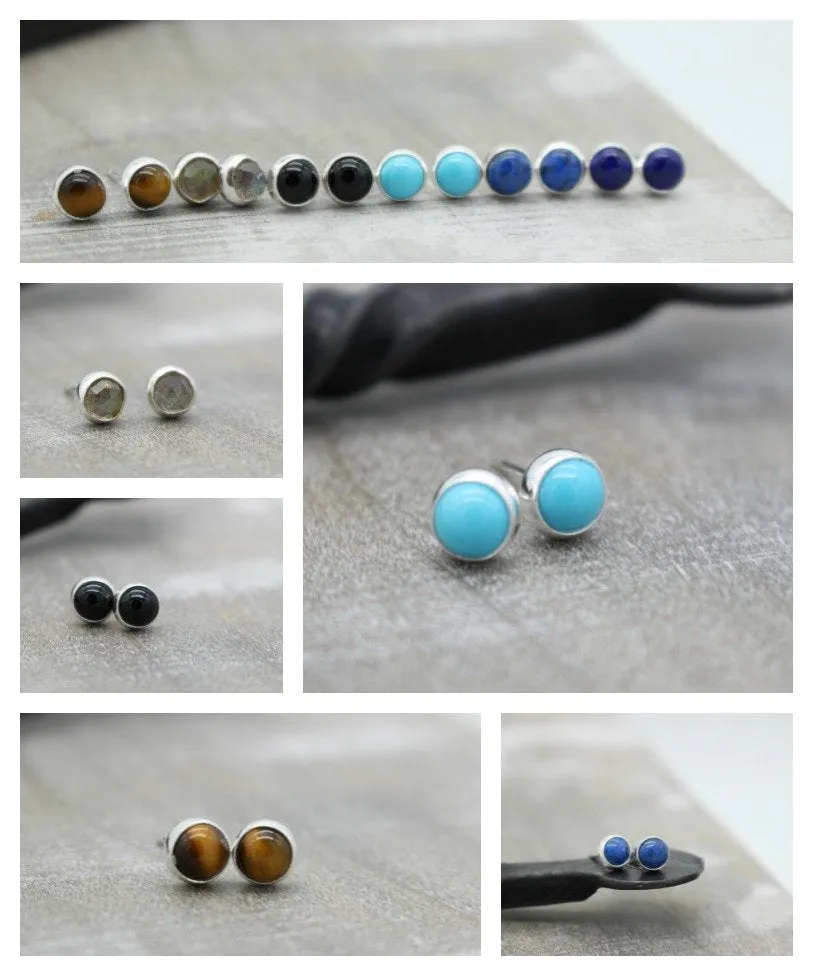 Carnelian Earrings - 5mm