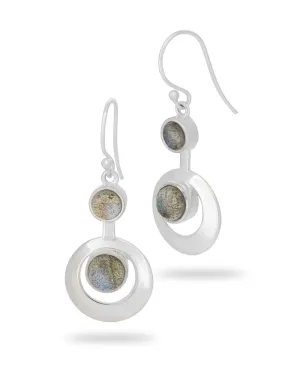 Celestial Labradorite Earrings with Sterling Silver