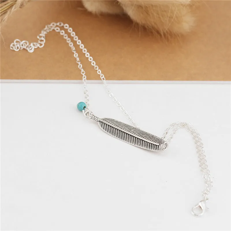 Chain Leaf Layered Anklet