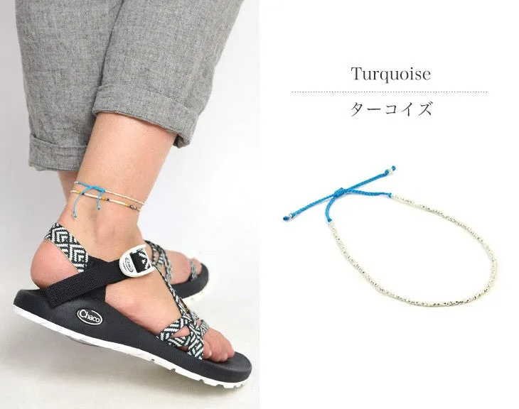 CHALISA T.. / Karen Silver Beads Single Cord Anklet