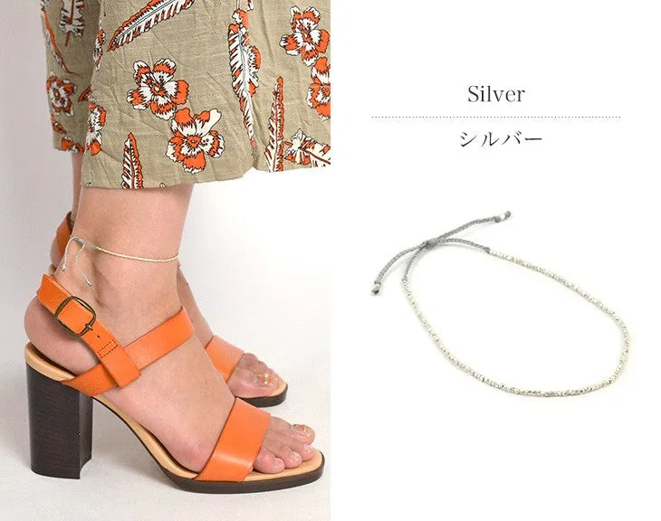 CHALISA T.. / Karen Silver Beads Single Cord Anklet