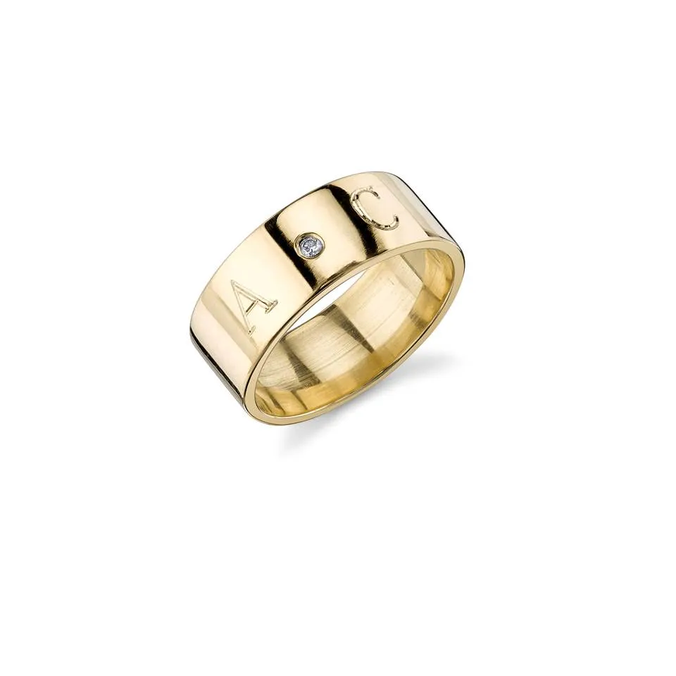 CIELA DIAMOND-DUO NAME RING BAND