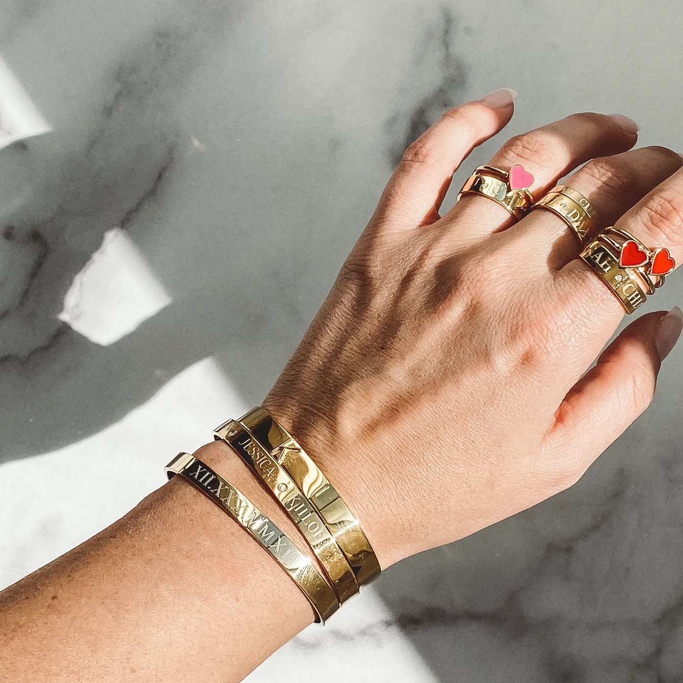 CIELA DIAMOND-DUO NAME RING BAND