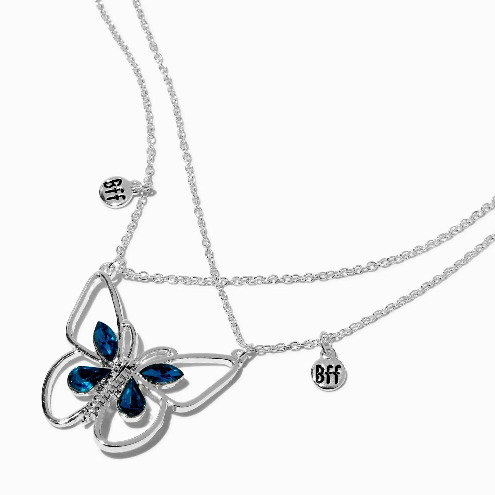 Claire's Best Friends Split Butterfly Pendant Necklace Set | 2 Pack | Turquoise