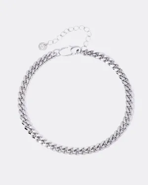 CLEAN CUBAN ANKLET. - 6MM