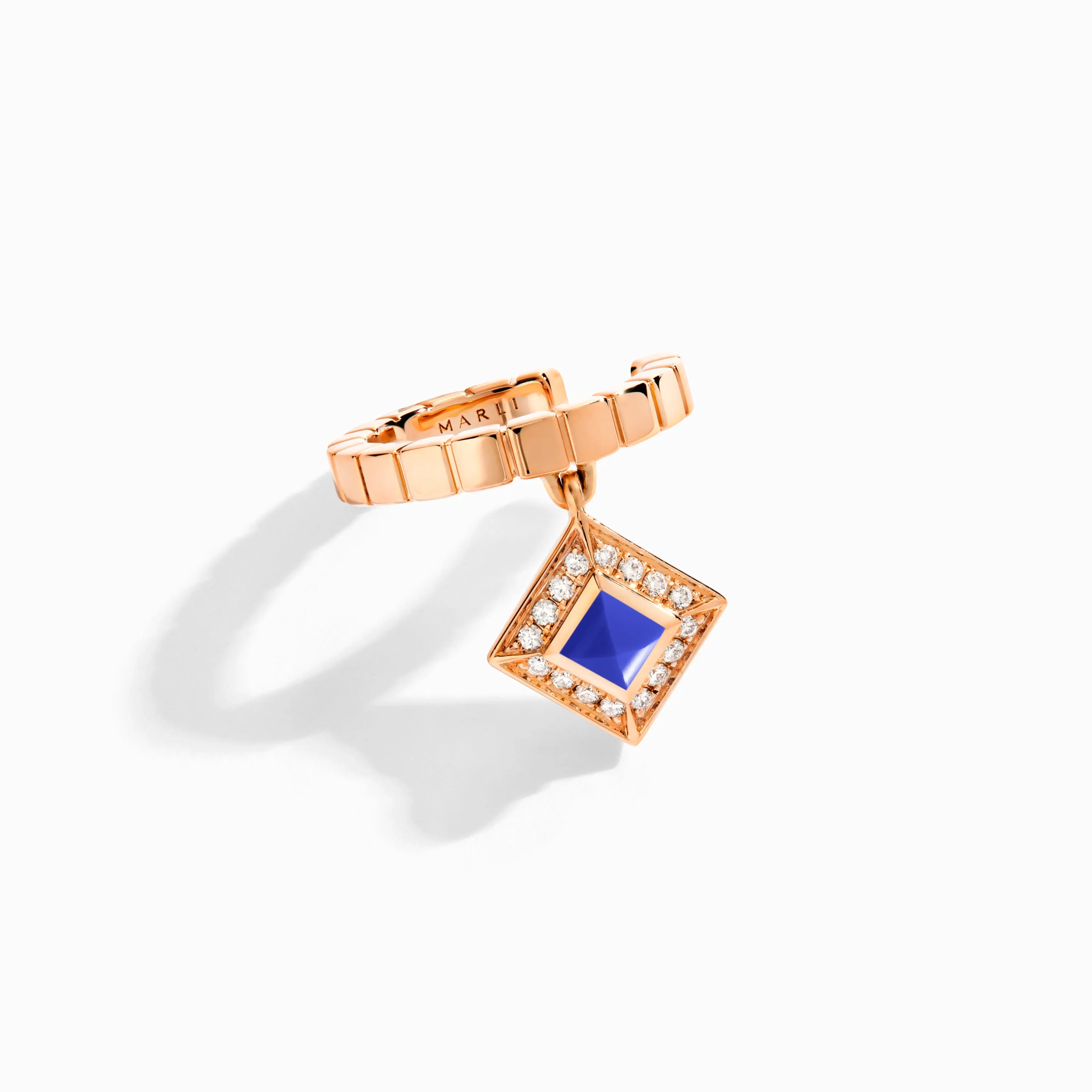 Cleo Lotus Pavé Charm Ear Cuff (Single R)