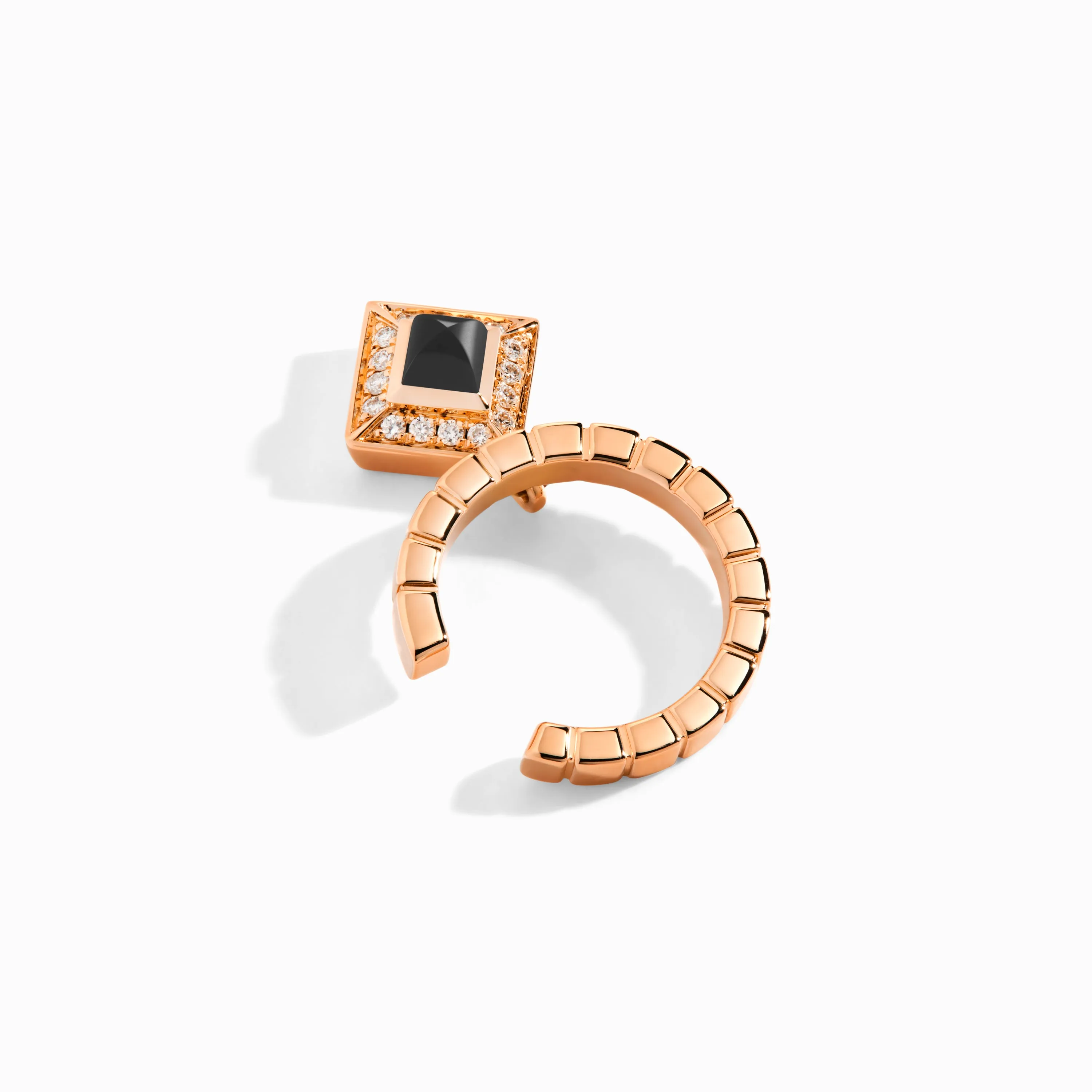 Cleo Lotus Pavé Charm Ear Cuff (Single R)