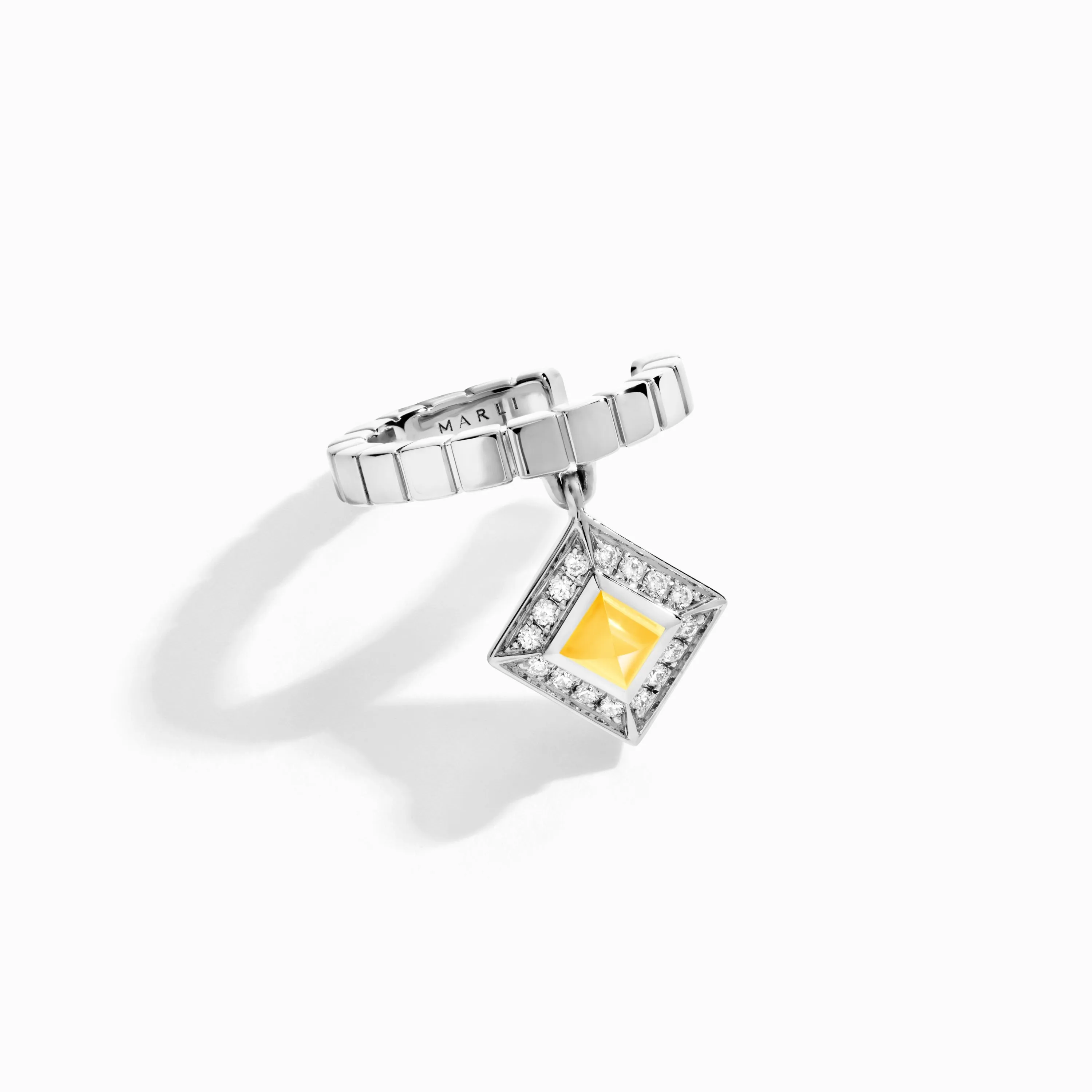 Cleo Lotus Pavé Charm Ear Cuff (Single R)