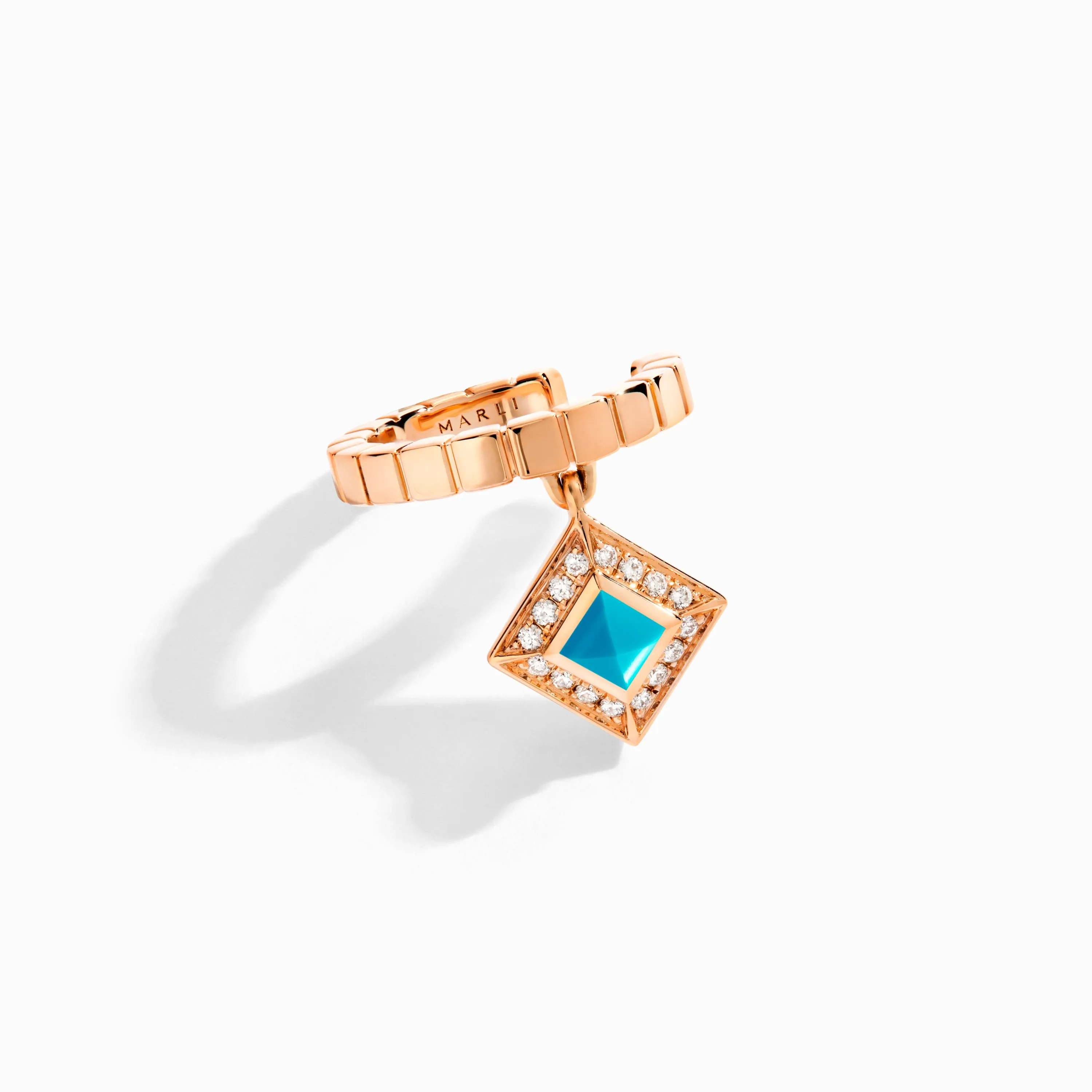 Cleo Lotus Pavé Charm Ear Cuff (Single R)