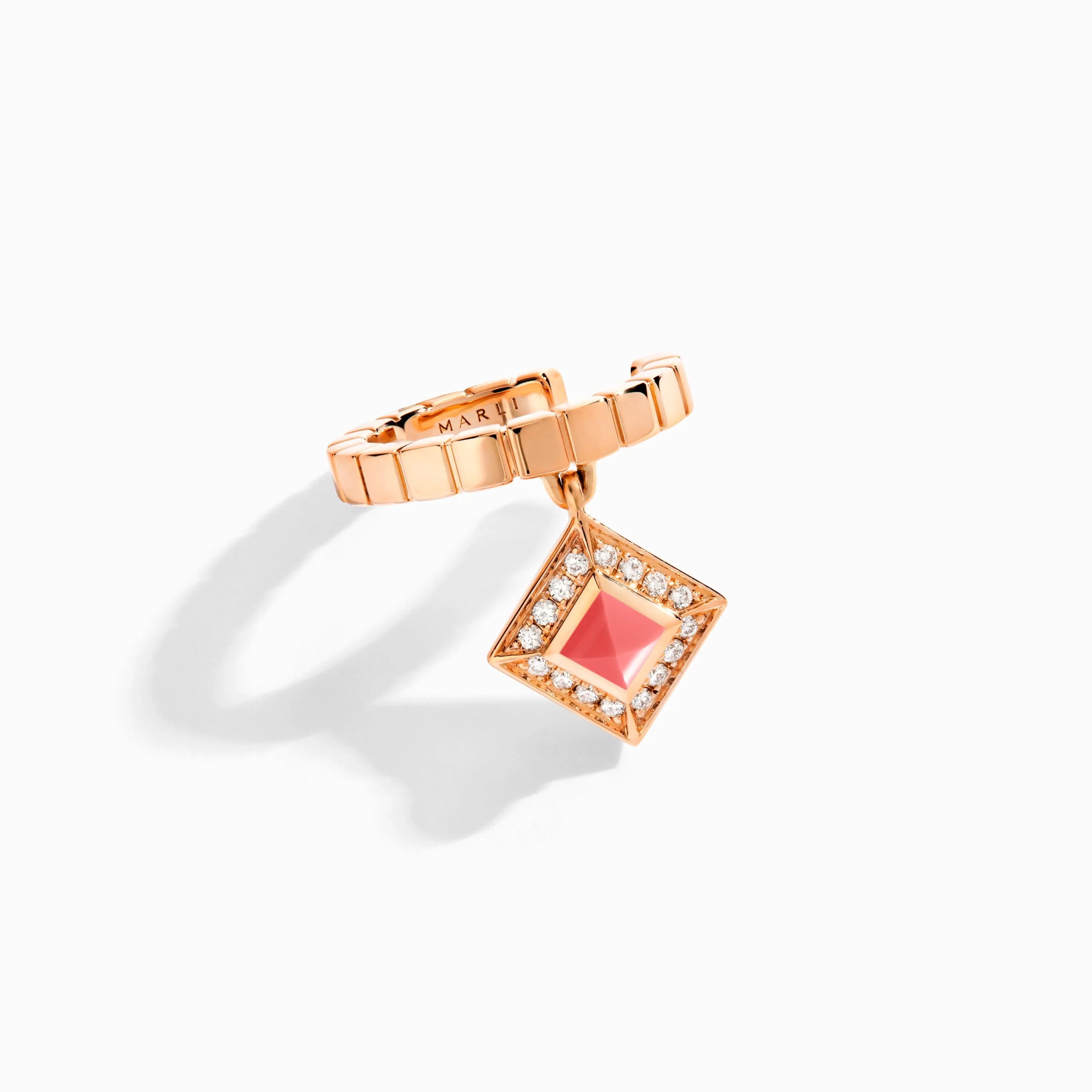 Cleo Lotus Pavé Charm Ear Cuff (Single R)