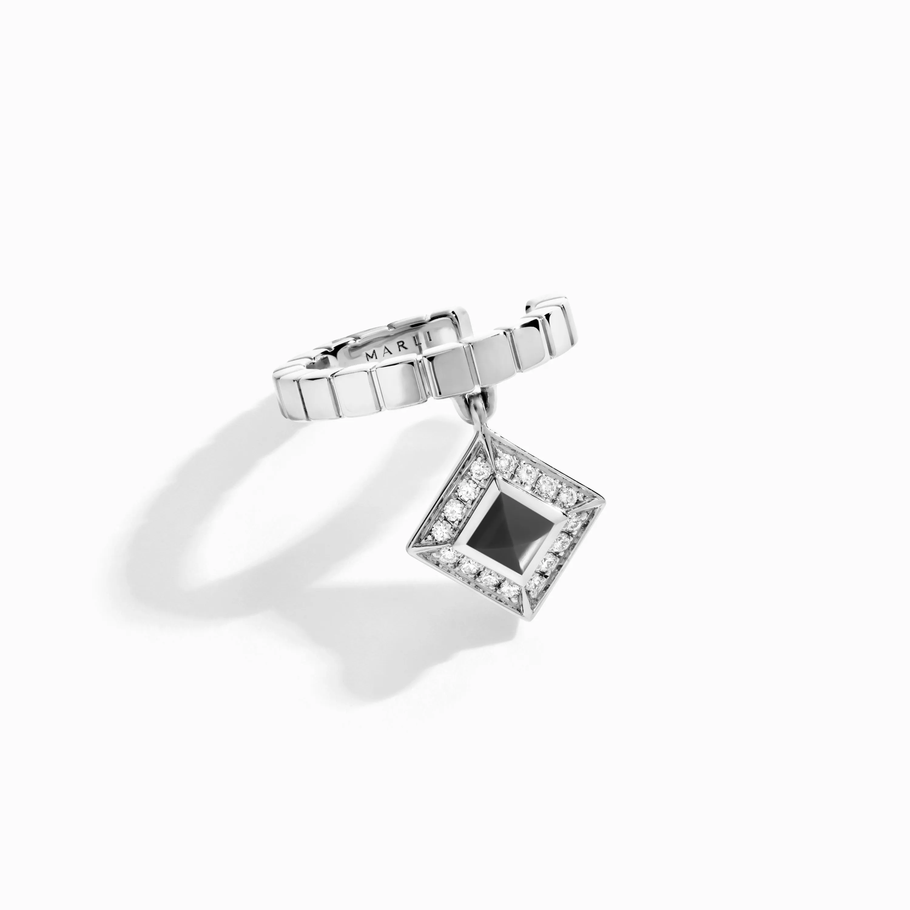Cleo Lotus Pavé Charm Ear Cuff (Single R)