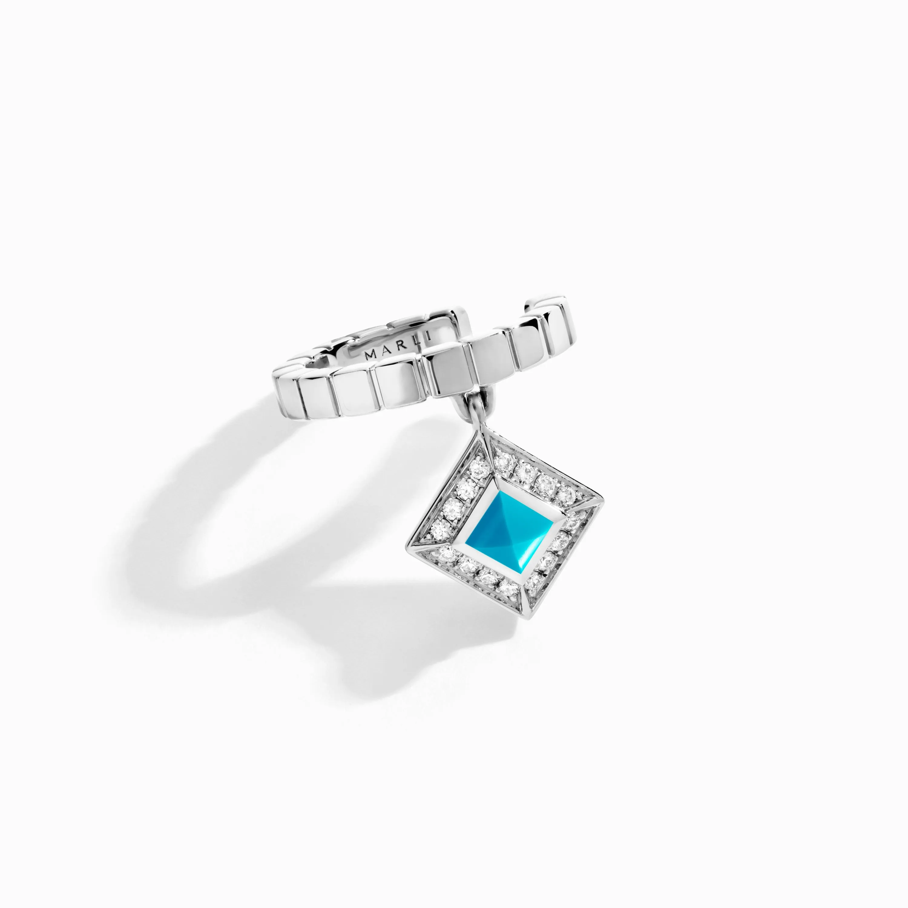 Cleo Lotus Pavé Charm Ear Cuff (Single R)