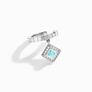 Cleo Lotus Pavé Charm Ear Cuff (Single R)