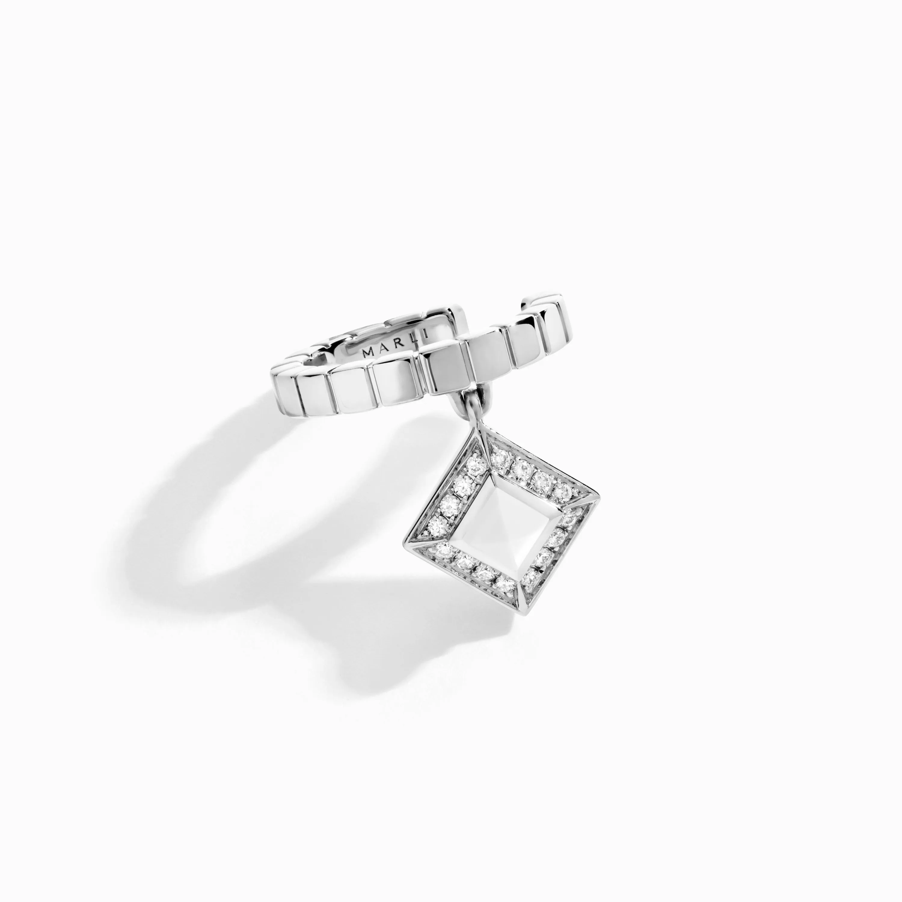 Cleo Lotus Pavé Charm Ear Cuff (Single R)