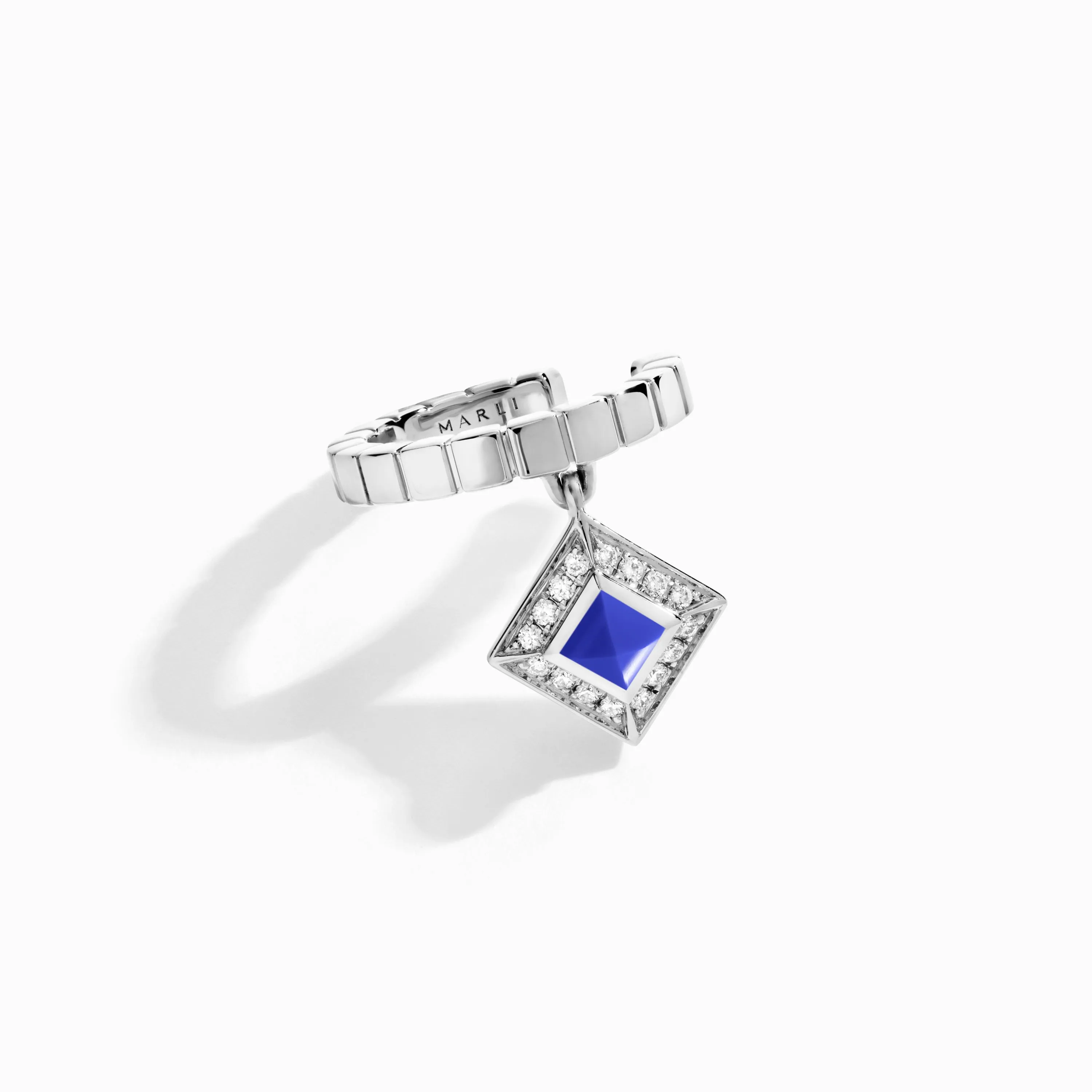 Cleo Lotus Pavé Charm Ear Cuff (Single R)