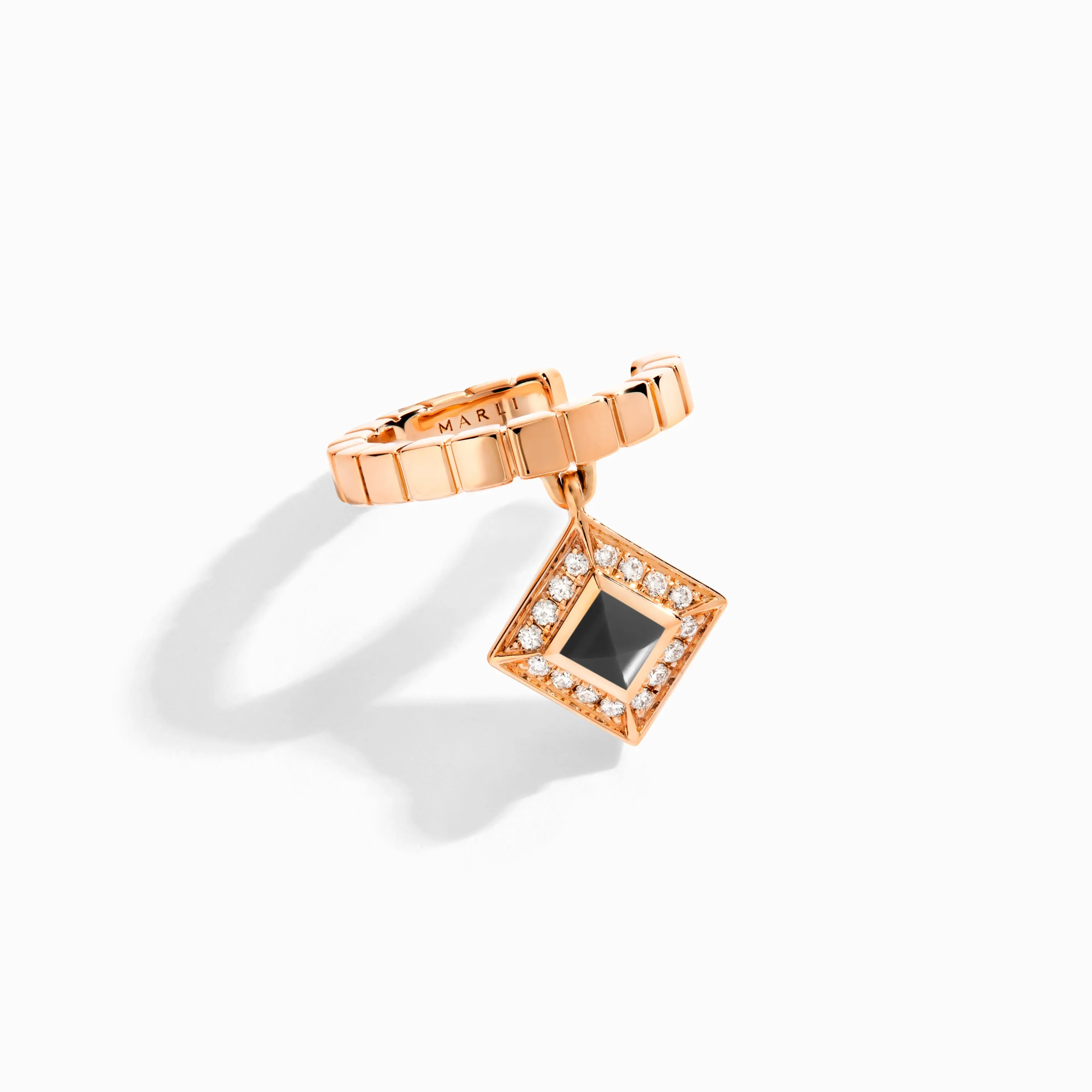 Cleo Lotus Pavé Charm Ear Cuff (Single R)