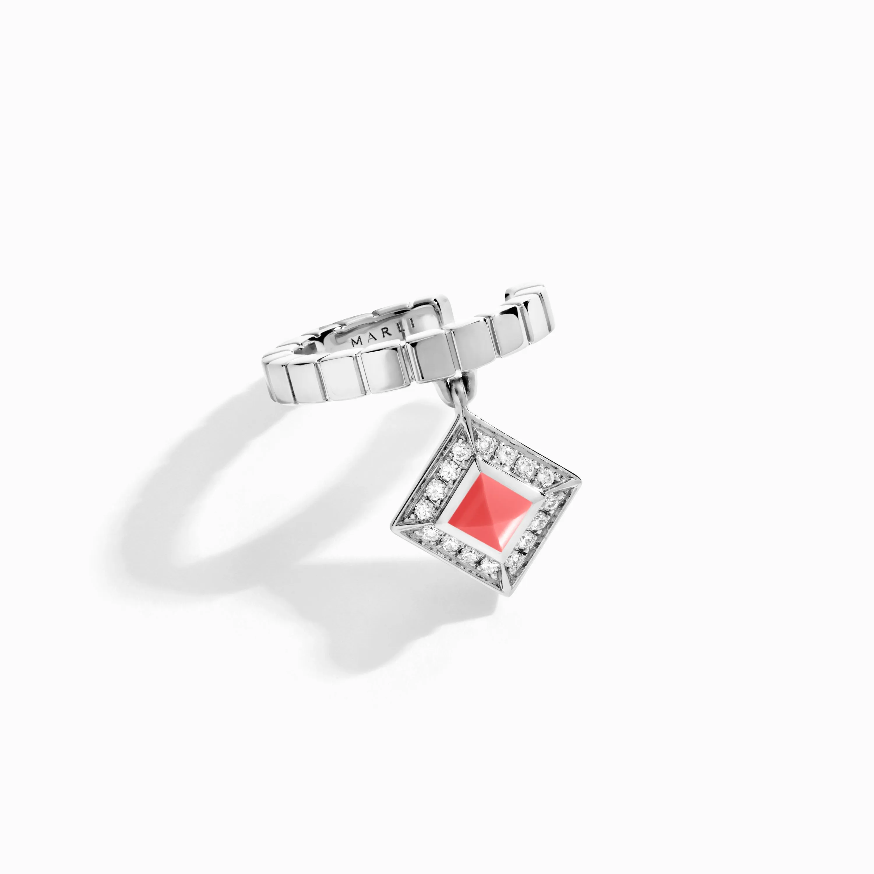 Cleo Lotus Pavé Charm Ear Cuff (Single R)