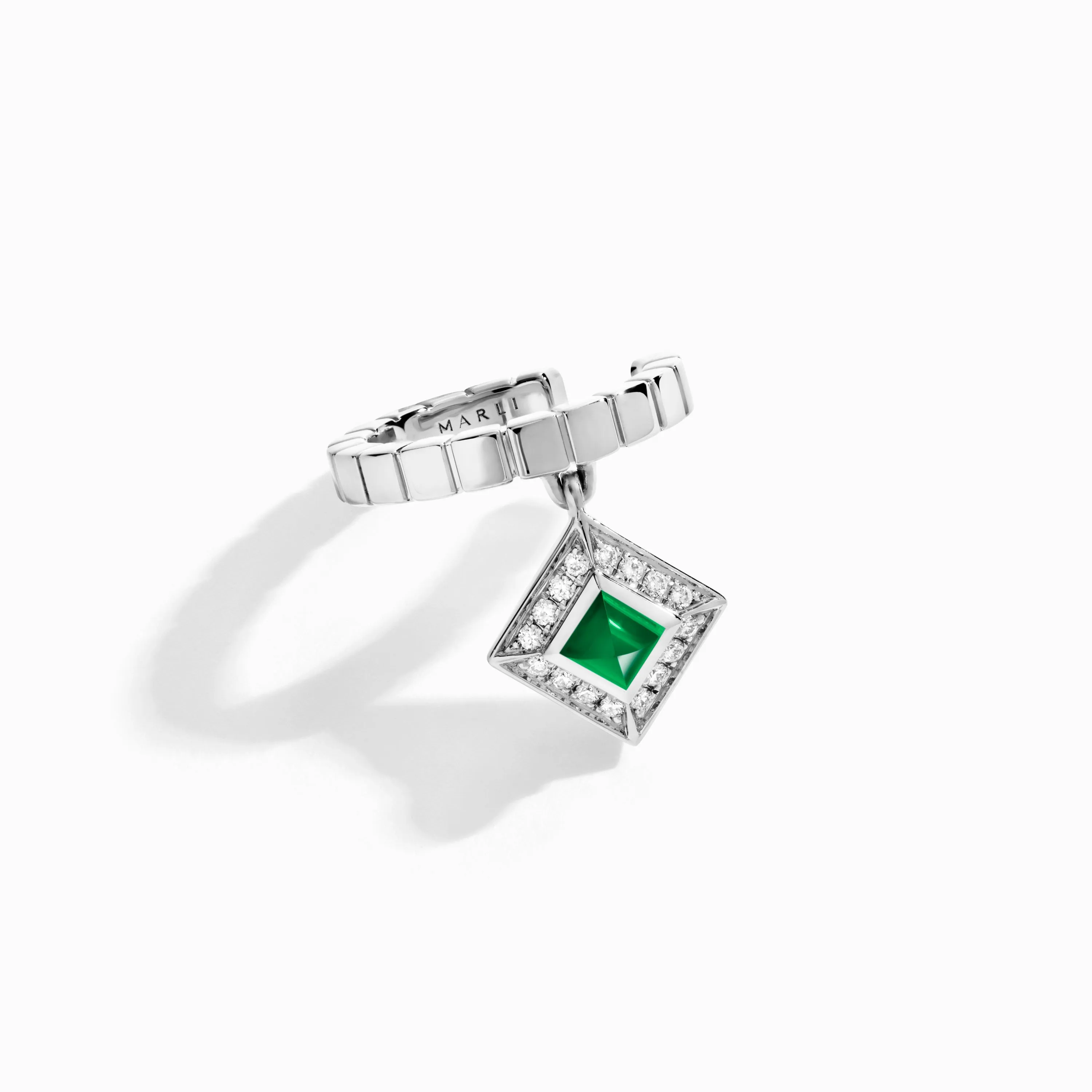 Cleo Lotus Pavé Charm Ear Cuff (Single R)