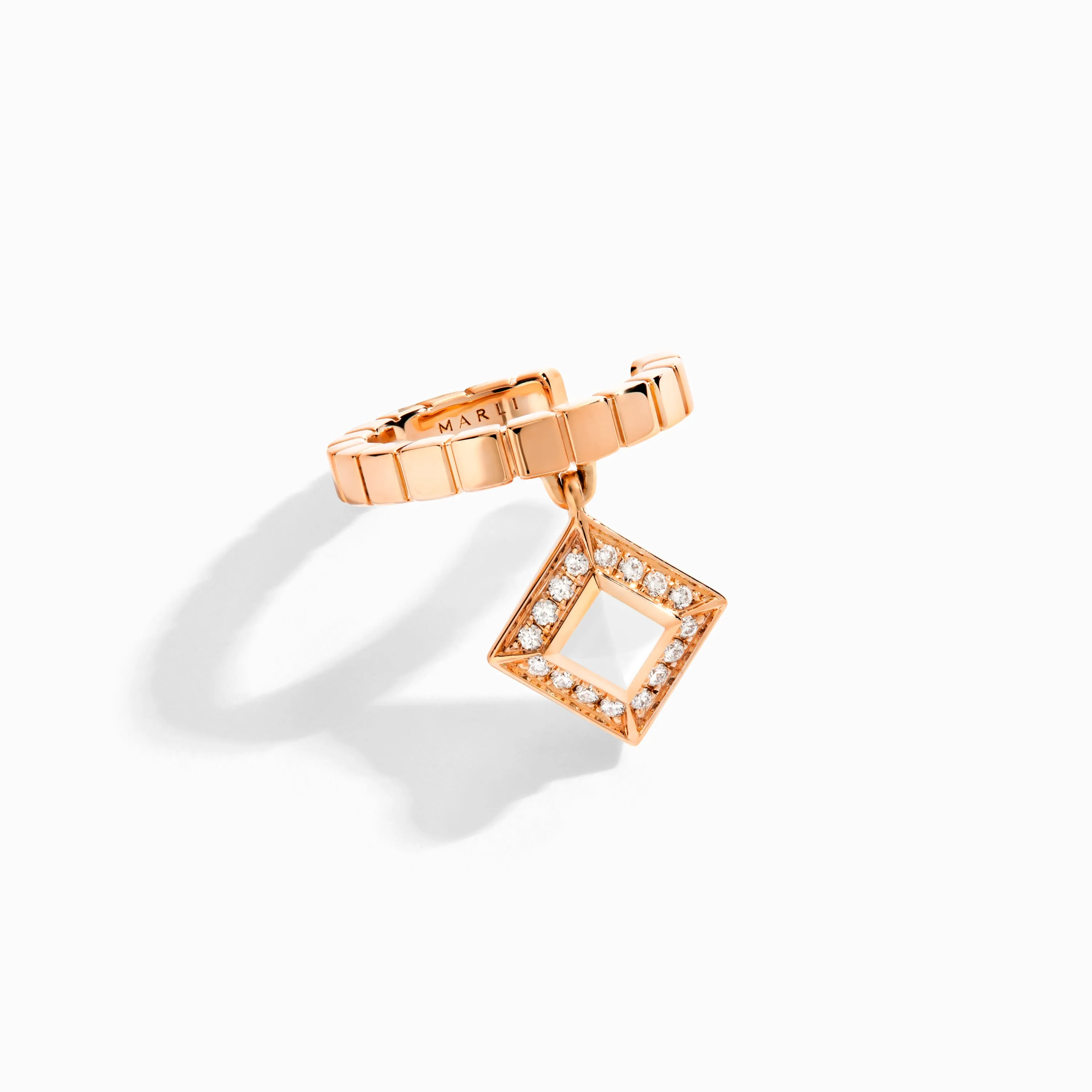 Cleo Lotus Pavé Charm Ear Cuff (Single R)