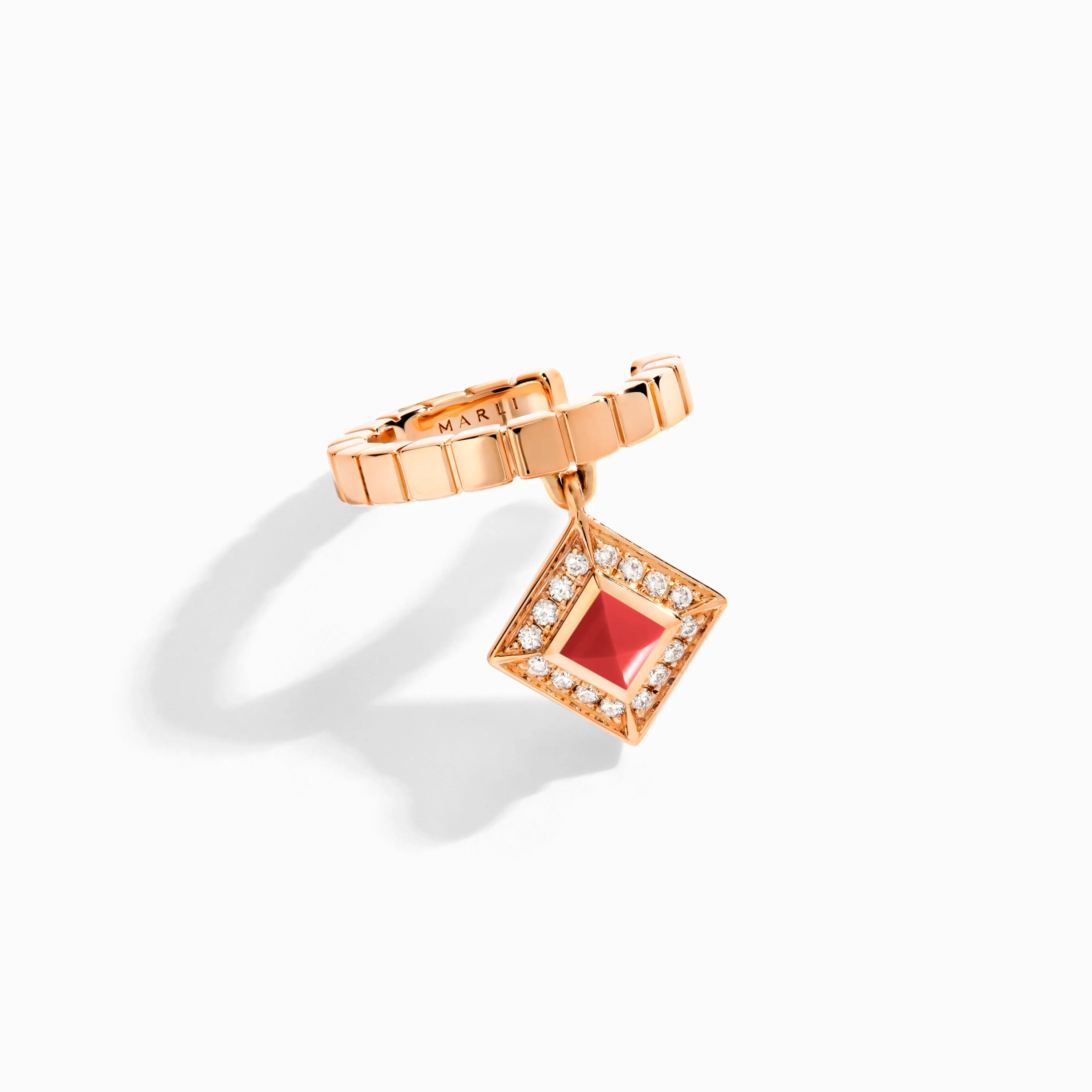 Cleo Lotus Pavé Charm Ear Cuff (Single R)