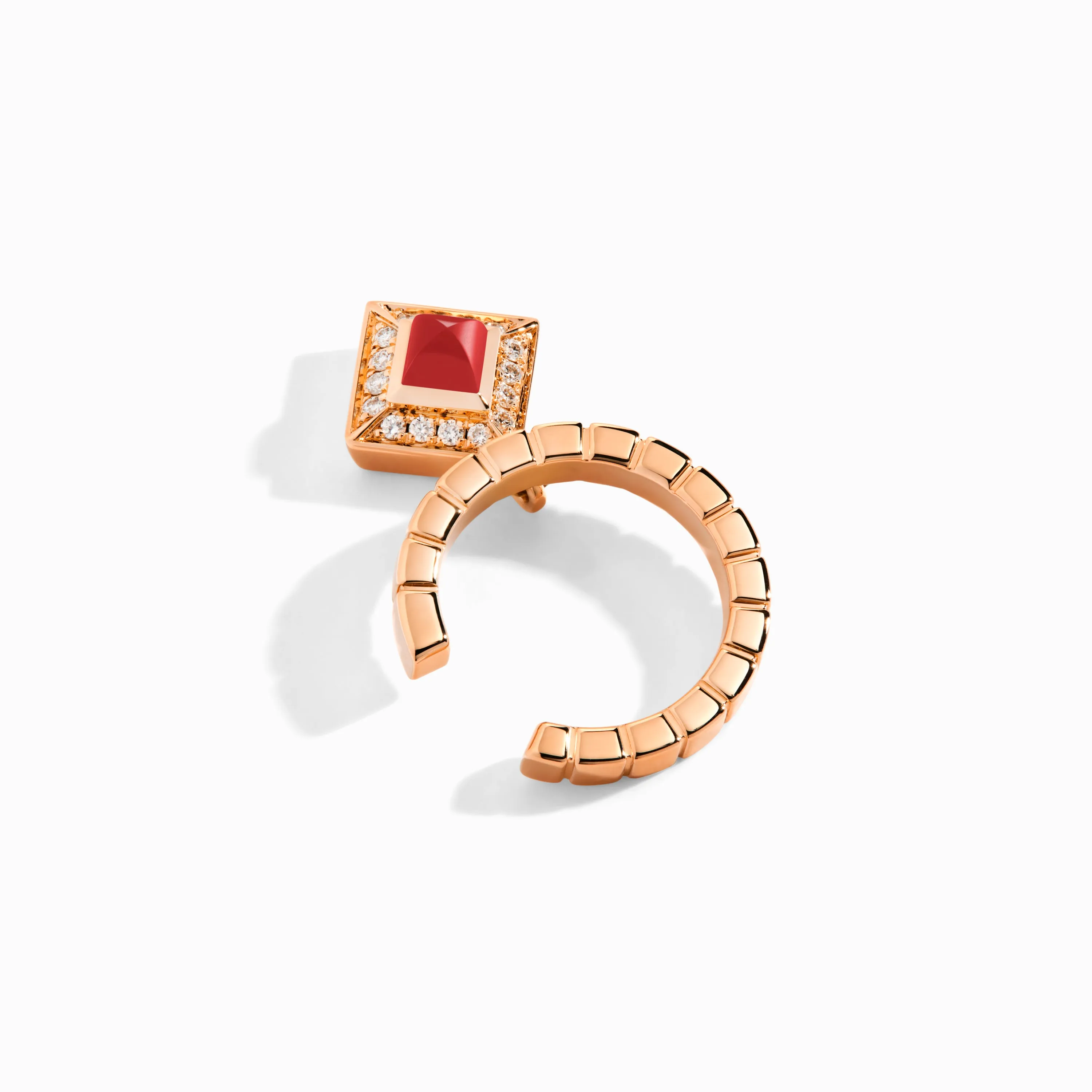 Cleo Lotus Pavé Charm Ear Cuff (Single R)
