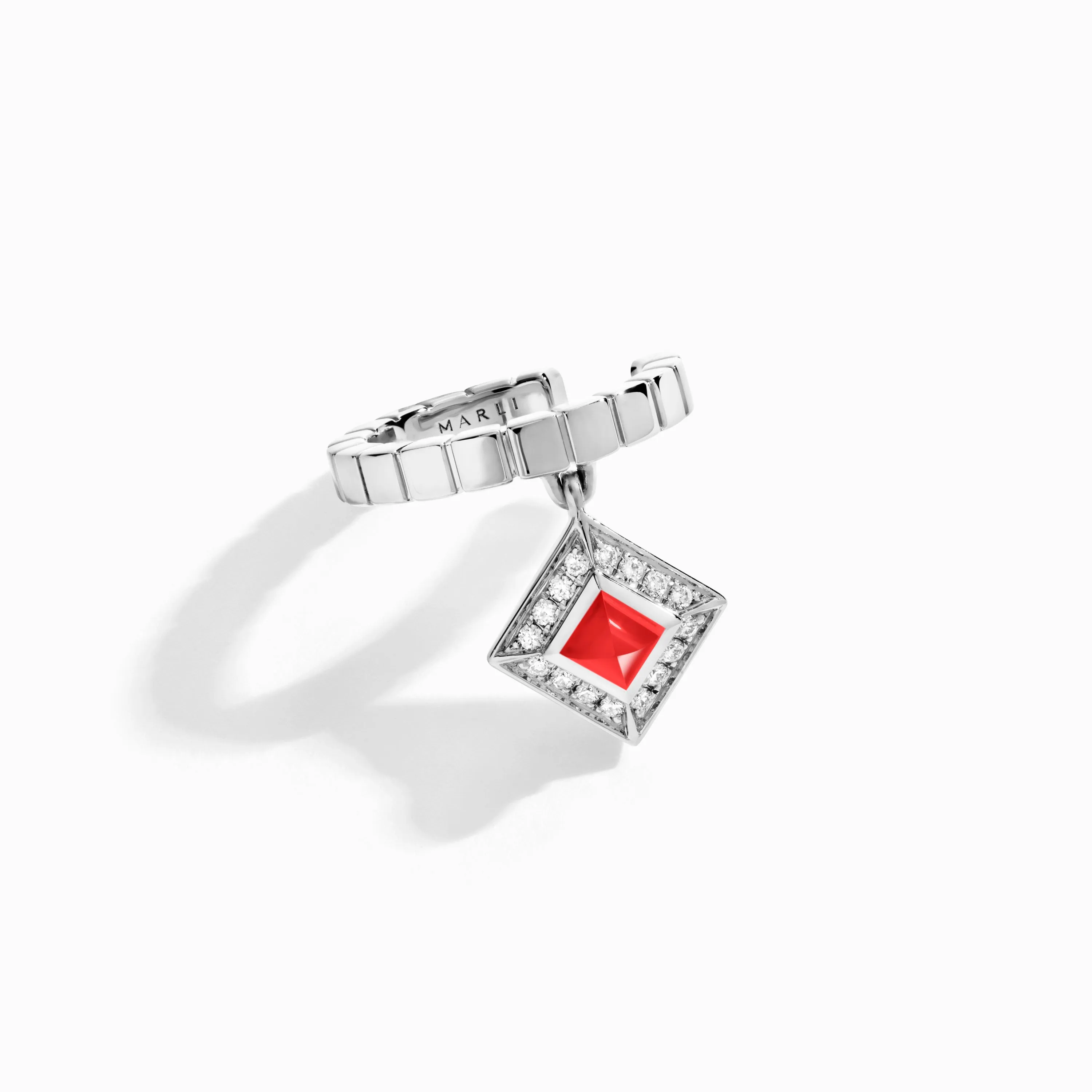 Cleo Lotus Pavé Charm Ear Cuff (Single R)