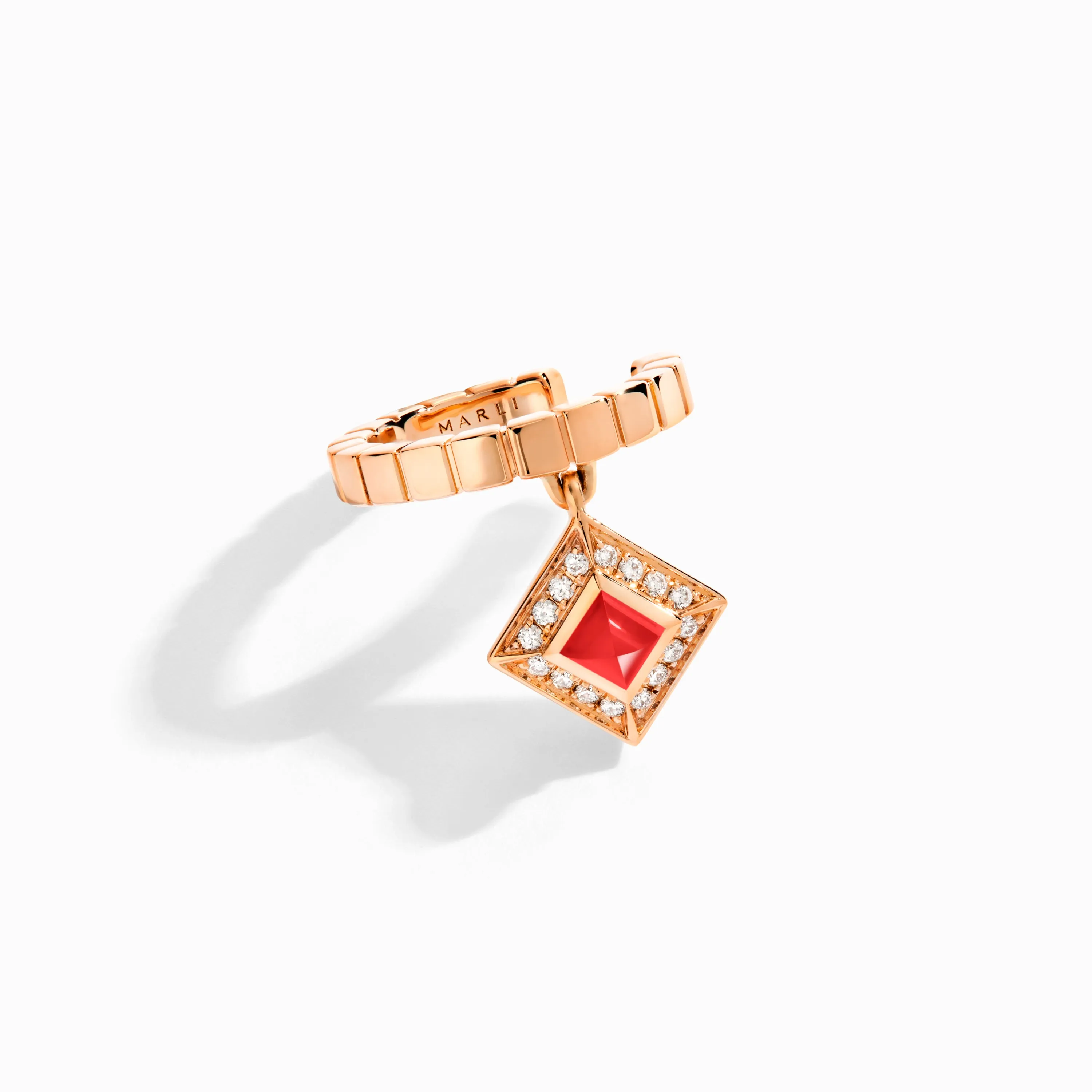 Cleo Lotus Pavé Charm Ear Cuff (Single R)