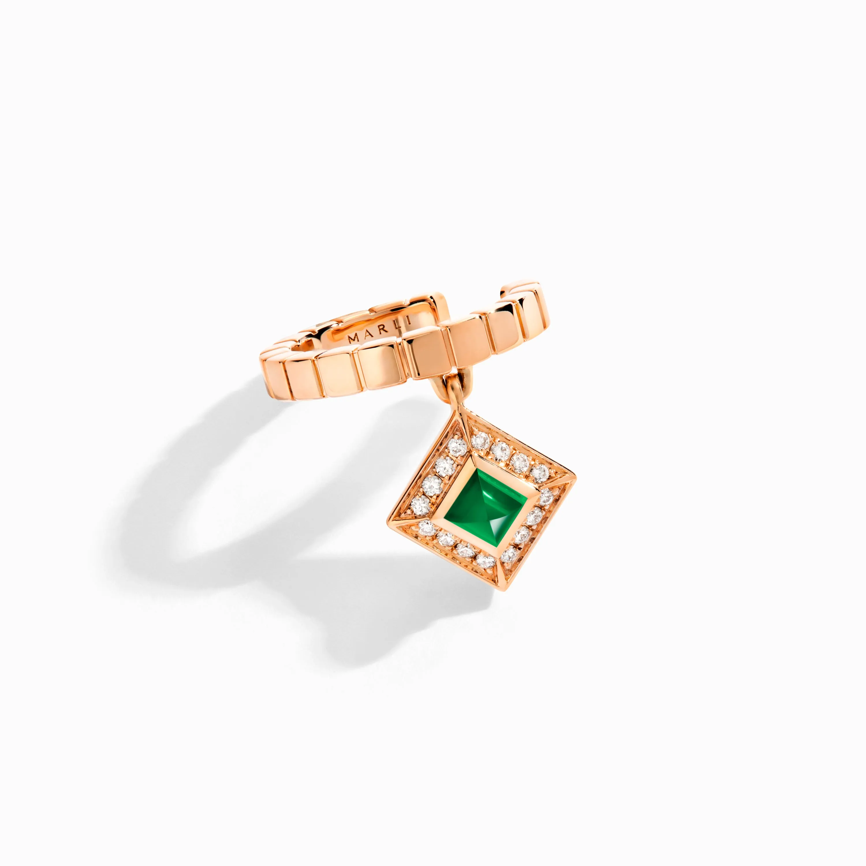 Cleo Lotus Pavé Charm Ear Cuff (Single R)