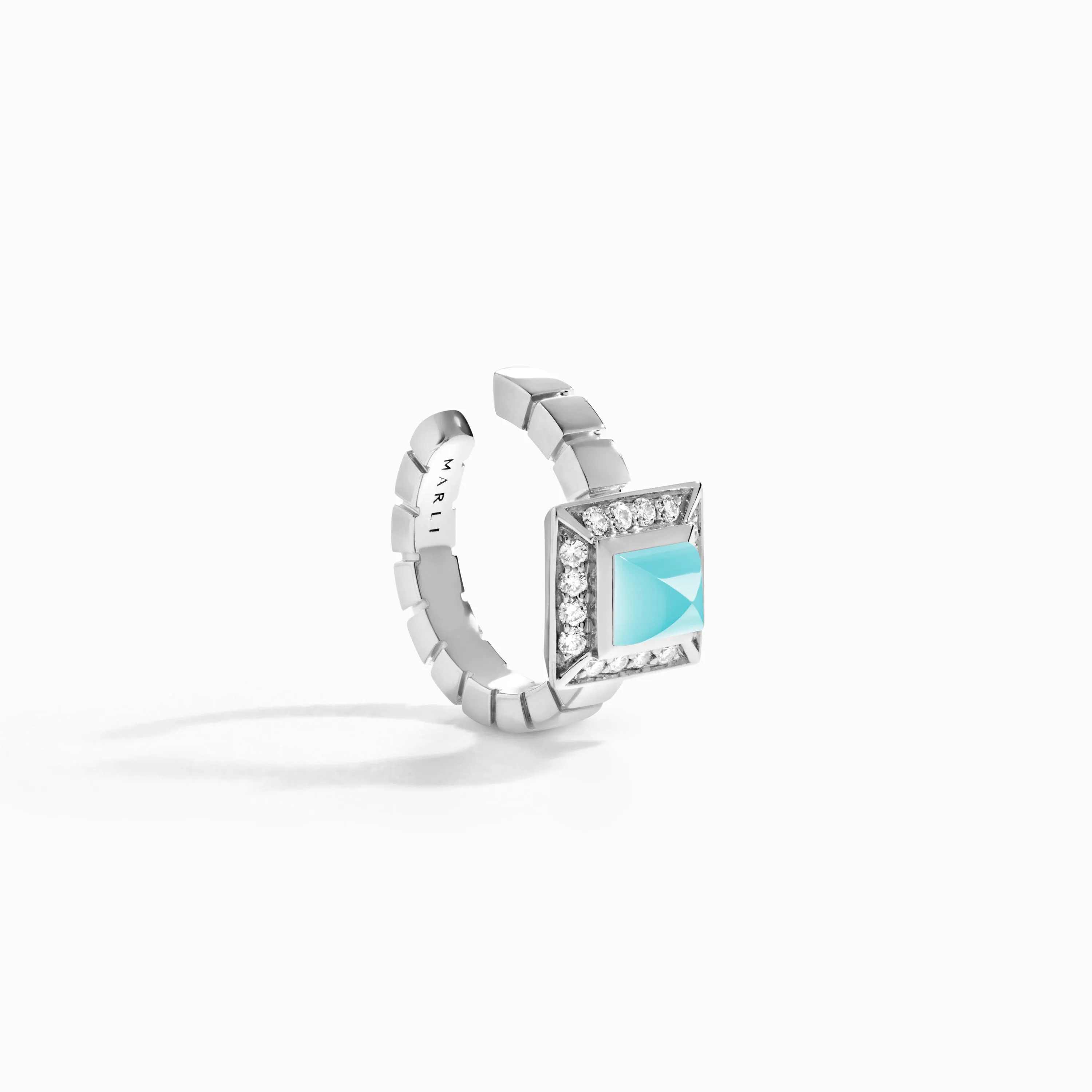 Cleo Lotus Pavé Ear Cuff (Single L)
