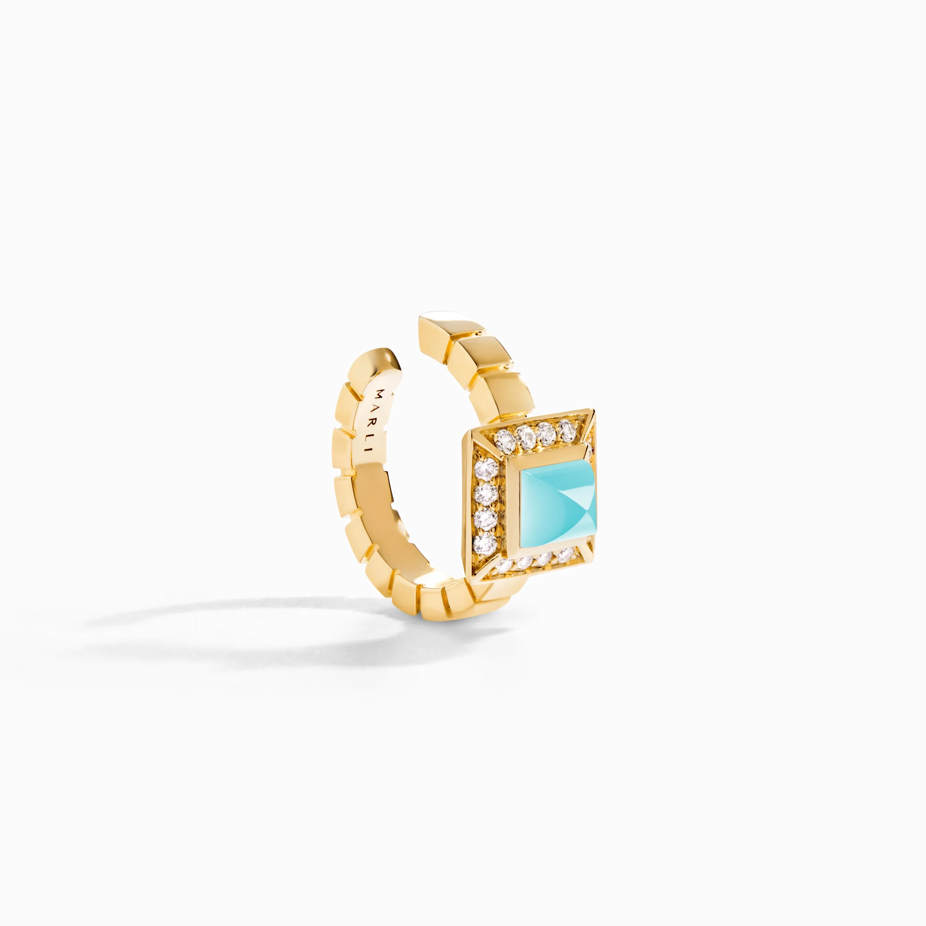 Cleo Lotus Pavé Ear Cuff (Single R)