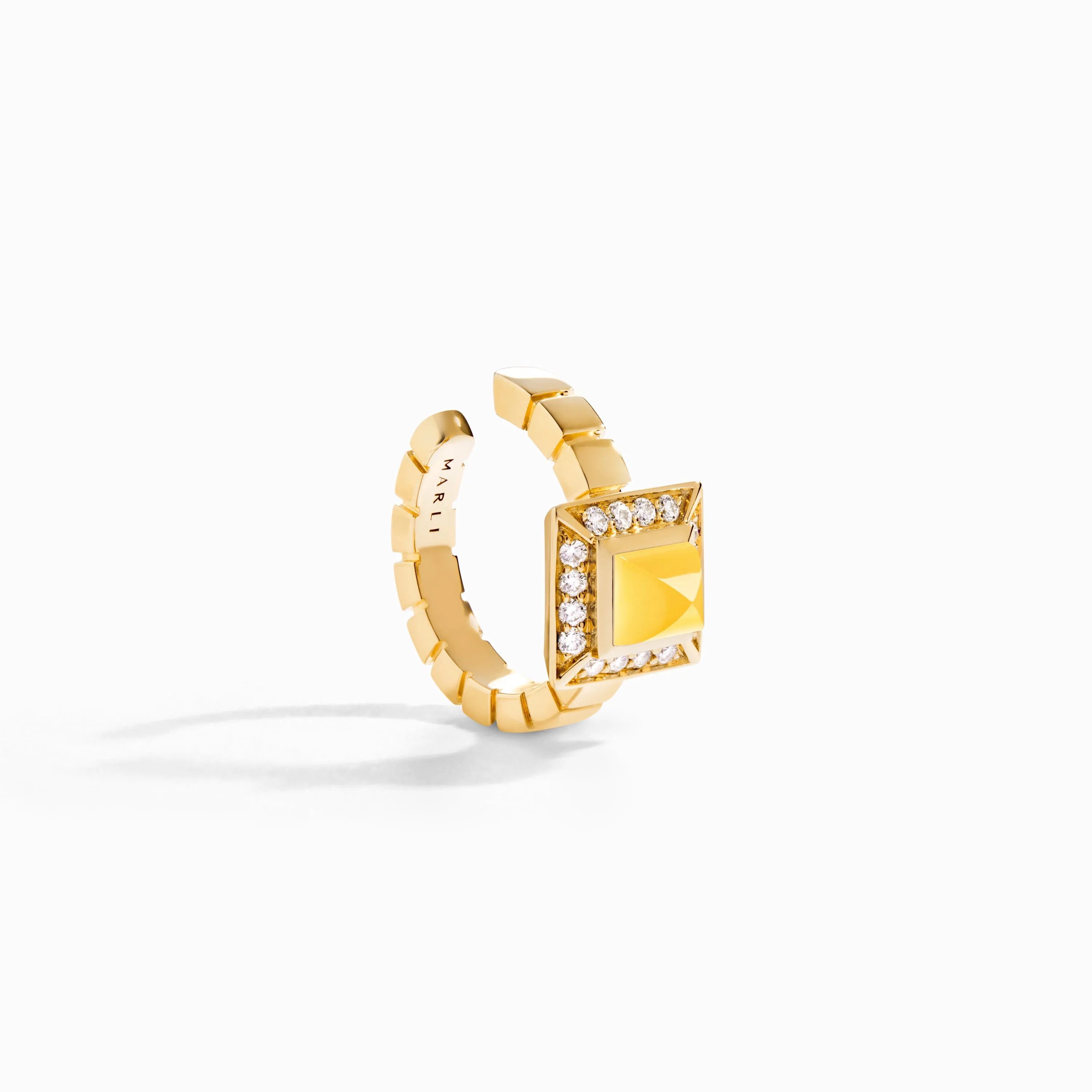 Cleo Lotus Pavé Ear Cuff (Single R)