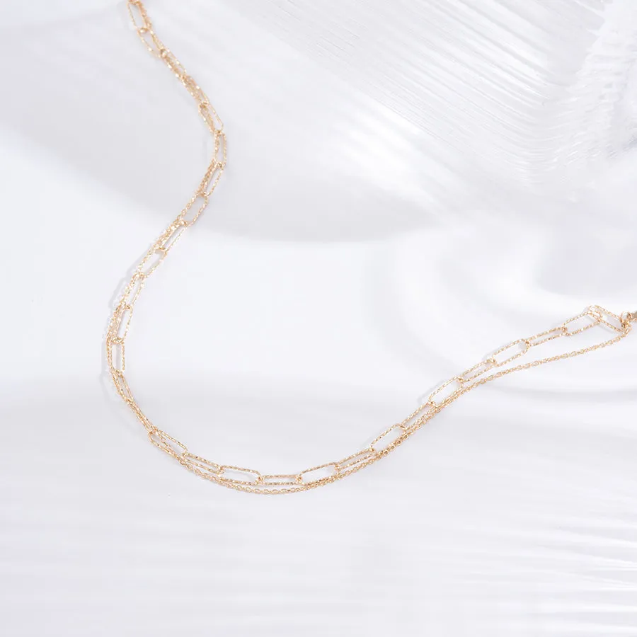 Clip Combi Double Chain Anklet FMSM4017