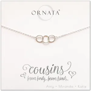 Cousins PERSONALIZED Sterling Silver Necklace by Ornata