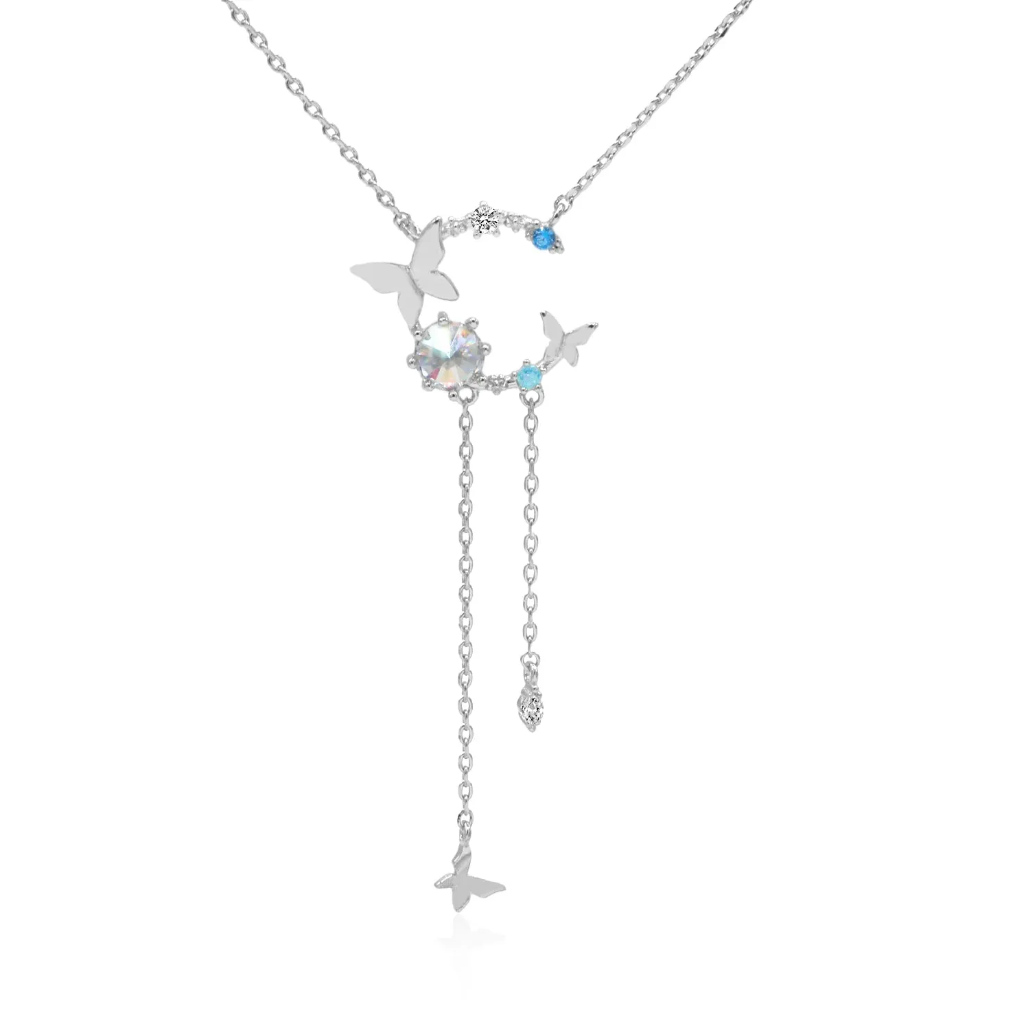 Crescent Butterfly Necklace