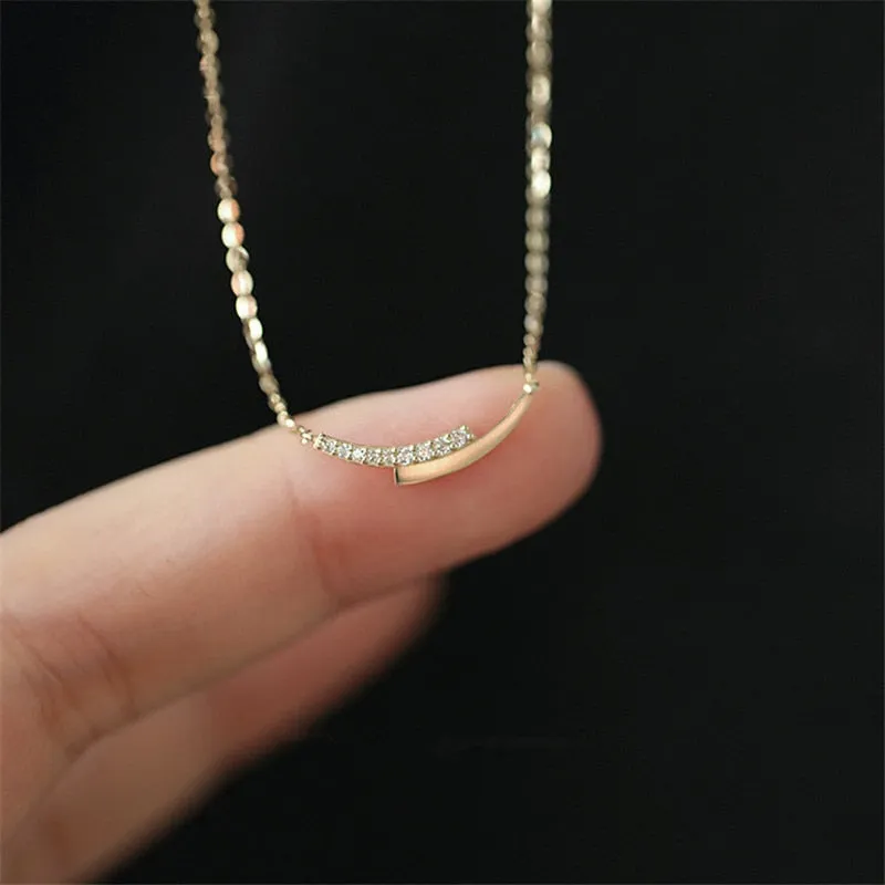 Crystal Intersection Pendant Necklace