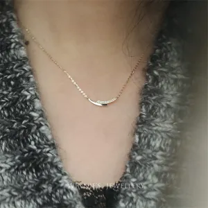 Crystal Intersection Pendant Necklace