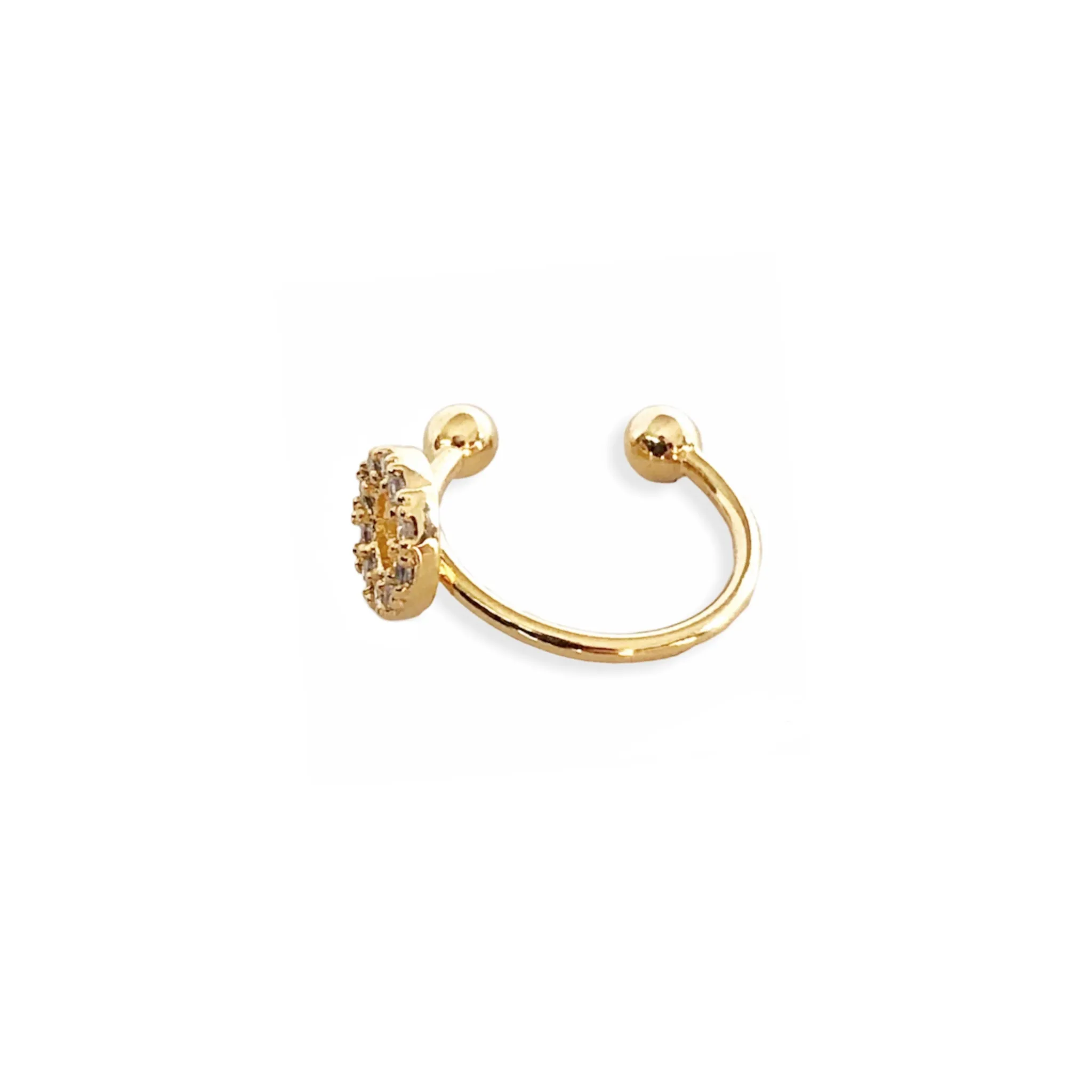 Crystal Open Circle Ear-cuff