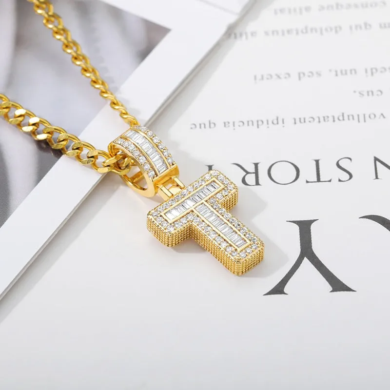 Cube Letter Pendant Necklace For Women Punk Party Jewelry