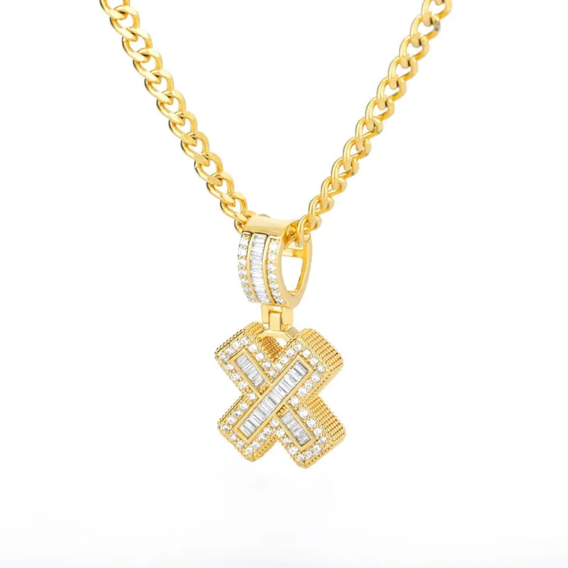 Cube Letter Pendant Necklace For Women Punk Party Jewelry