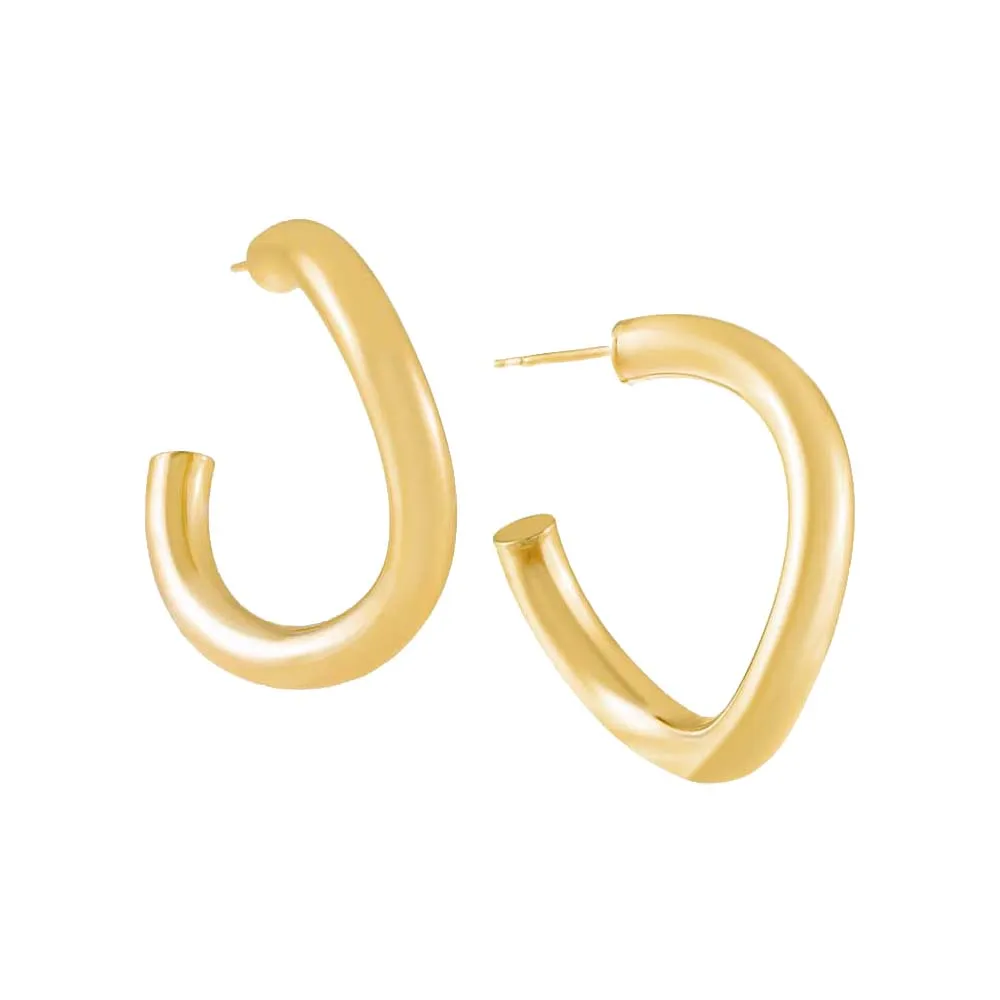 Curved Tube Hoop Earring