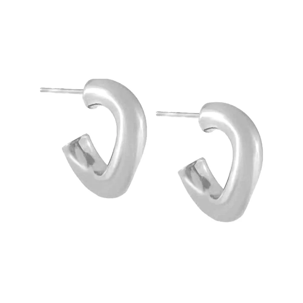 Curved Tube Hoop Earring