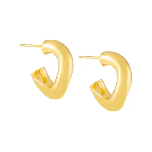 Curved Tube Hoop Earring