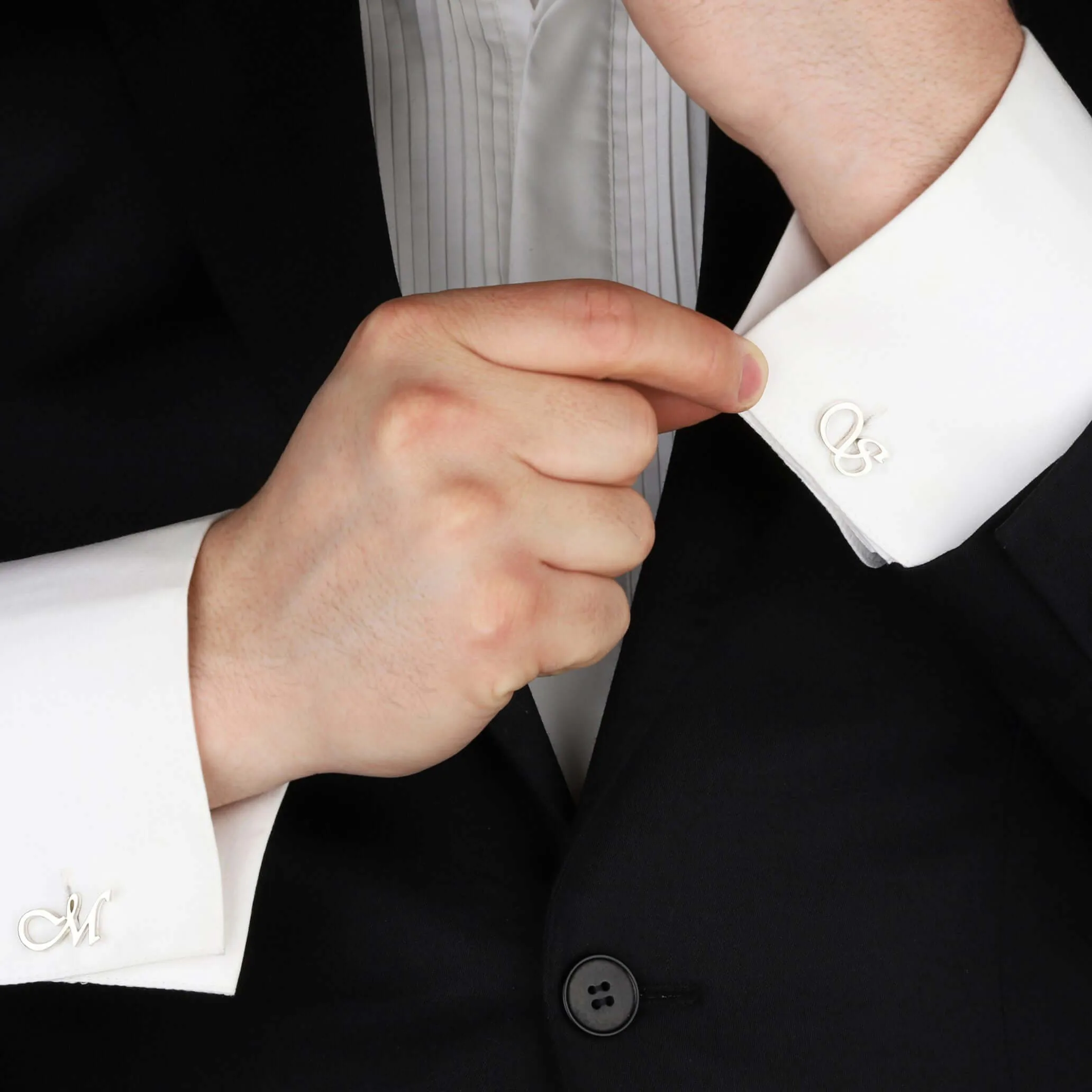 Custom Cufflinks with Monogram Letters Personalized Jewelry