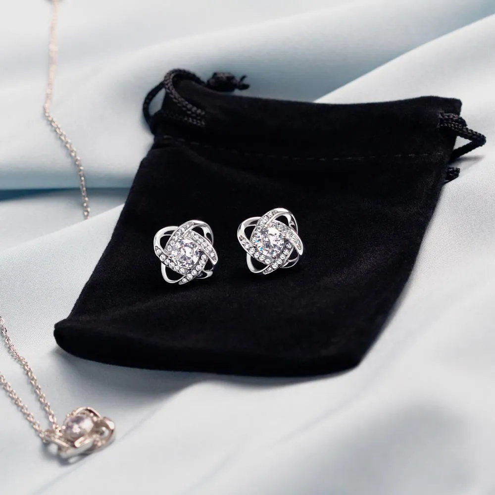 Custom Grandma Mothers Day Ideas 14k White Gold Interlocking Heart Pendant Necklace Jewelry Gifts For Mom Wife Grandma Auntie