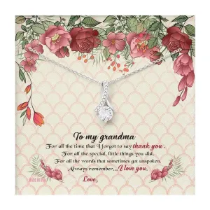 Custom Grandma Mothers Day Ideas 14k White Gold Interlocking Heart Pendant Necklace Jewelry Gifts For Mom Wife Grandma Auntie