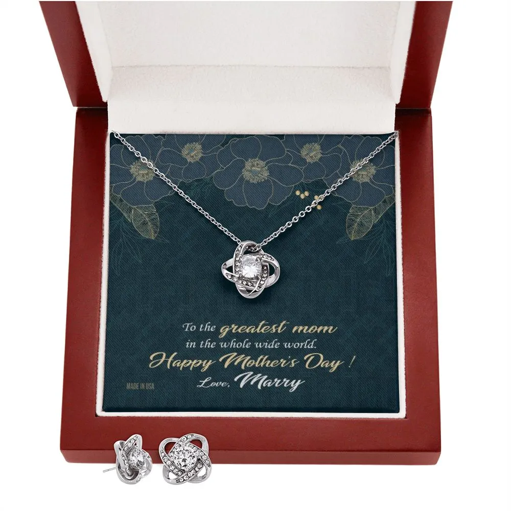 Custom Greatest Mom Mothers Day Ideas 14k White Gold Pendant Chain Necklace Jewelry Gifts For Mom Wife Grandma Auntie