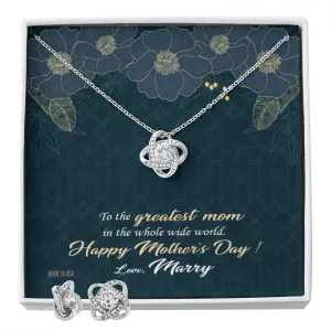 Custom Greatest Mom Mothers Day Ideas 14k White Gold Pendant Chain Necklace Jewelry Gifts For Mom Wife Grandma Auntie