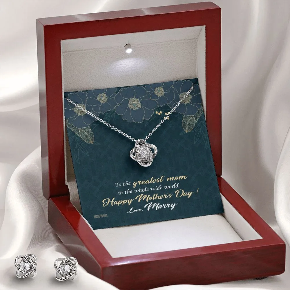 Custom Greatest Mom Mothers Day Ideas 14k White Gold Pendant Chain Necklace Jewelry Gifts For Mom Wife Grandma Auntie